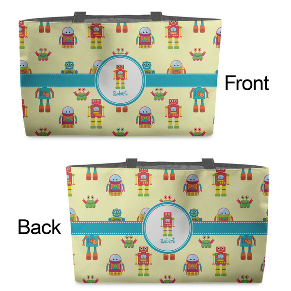 Robot Tote w/Black Handles - Front & Back Views