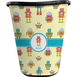 Robot Waste Basket - Double Sided (Black) (Personalized)