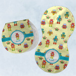 Robot Burp Pads - Velour - Set of 2 w/ Name or Text