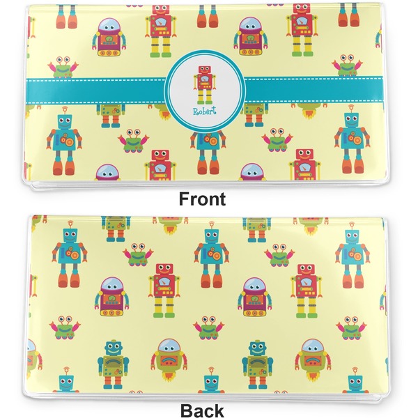 Robot Vinyl Check Book Cover - Front and Back