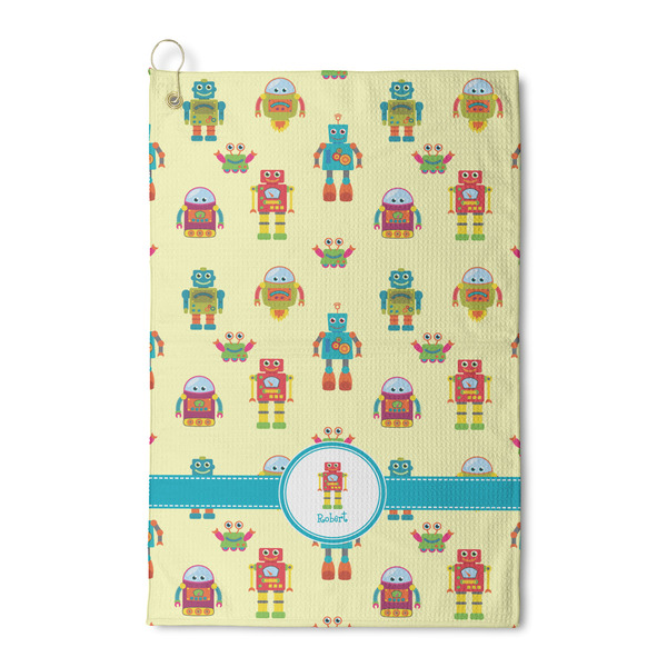 Custom Robot Waffle Weave Golf Towel (Personalized)