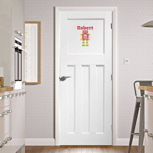 Robot Wall Graphic on Door