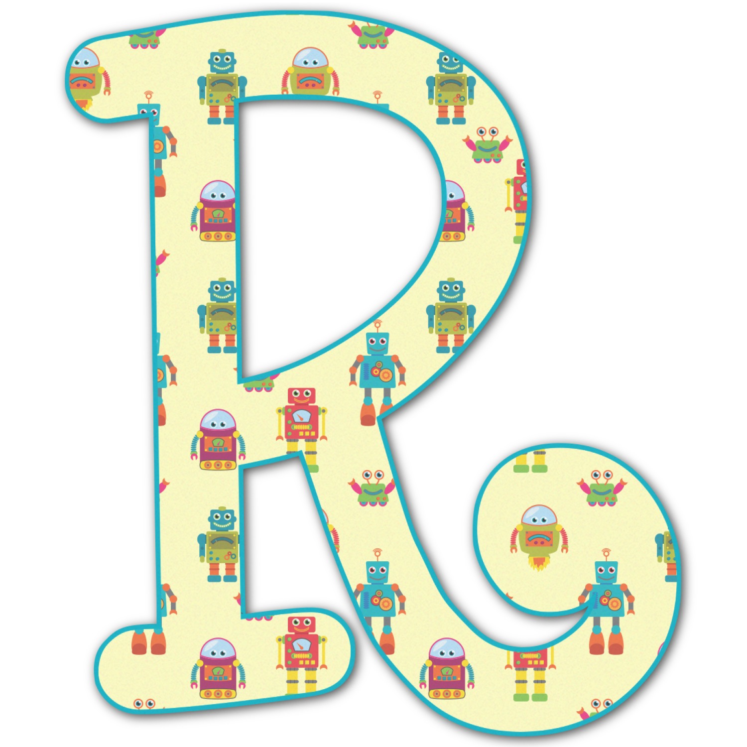 Custom Robot Letter Decal Custom Sizes (Personalized) YouCustomizeIt
