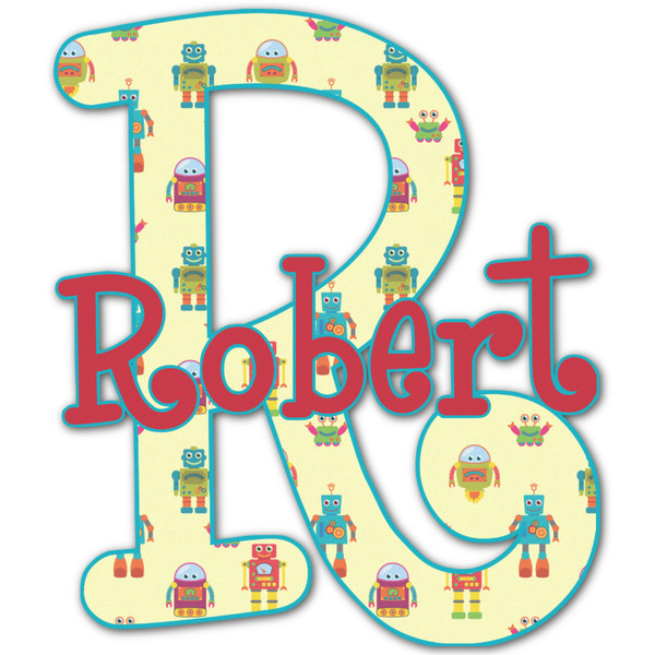 Custom Robot Name & Initial Decal - Custom Sized (Personalized)
