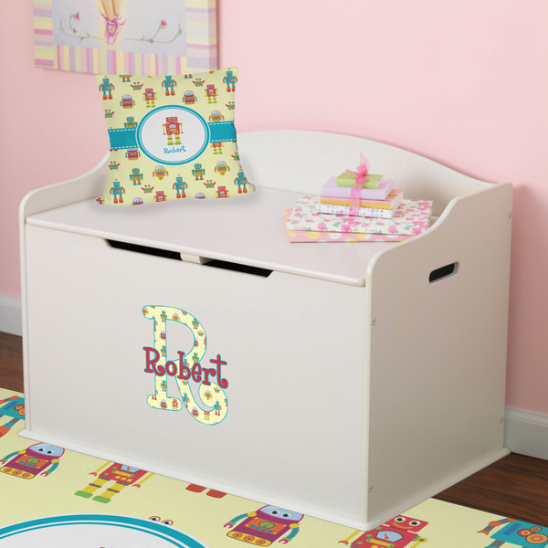 Robot Wall Name & Initial Small on Toy Chest