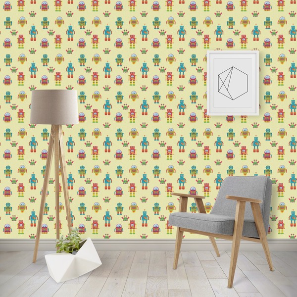 Custom Robot Wallpaper & Surface Covering (Peel & Stick - Repositionable)