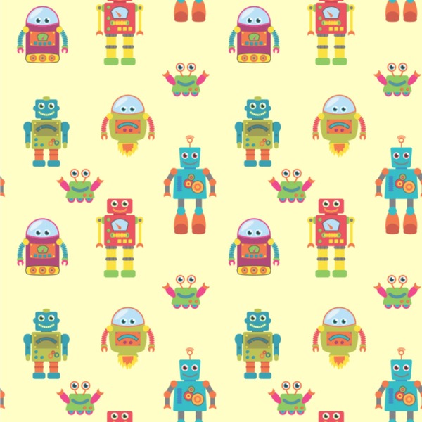 Custom Robot Wallpaper & Surface Covering (Water Activated 24"x 24" Sample)