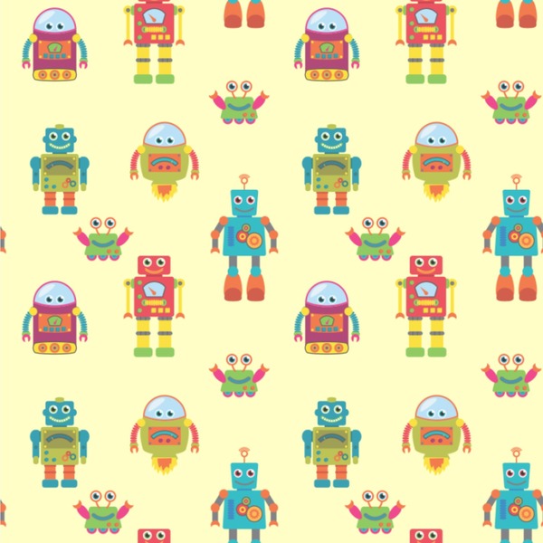 Custom Robot Wallpaper & Surface Covering (Peel & Stick 24"x 24" Sample)