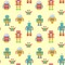 Robot Wallpaper & Surface Covering (Peel & Stick 24"x 24" Sample)