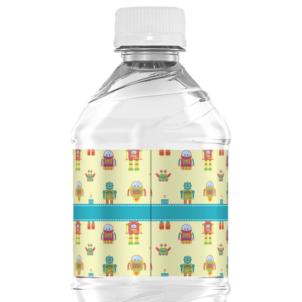 Robot Water Bottle Label - Back View