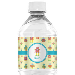 Robot Water Bottle Labels - Custom Sized (Personalized)