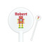 Robot 5.5" Round Plastic Stir Sticks - White - Double Sided (Personalized)