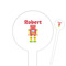 Robot Round Plastic Food Picks (Personalized)