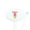 Robot 7" Oval Plastic Stir Sticks - White - Single Sided (Personalized)