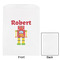 Robot White Treat Bag - Front & Back View