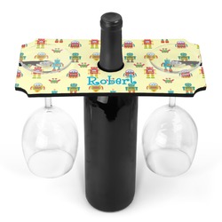 Robot Wine Bottle & Glass Holder (Personalized)