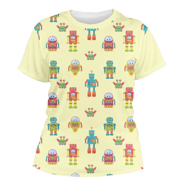 Custom Robot Women's Crew T-Shirt - Large