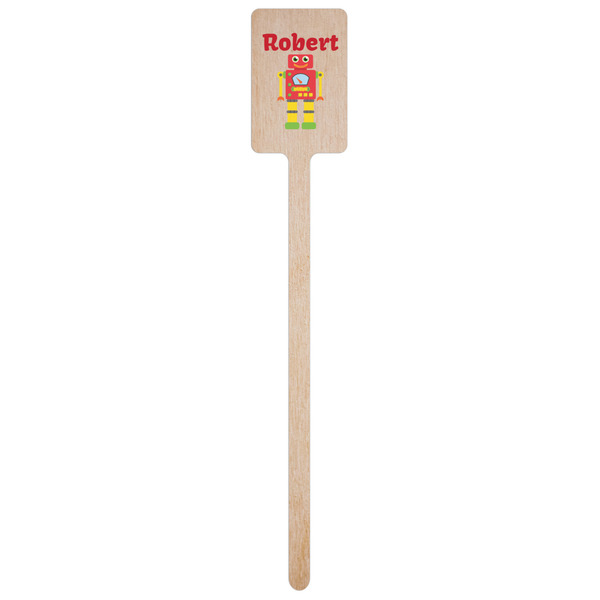 Robot Wooden 6.25" Stir Stick - Rectangular - Single Stick