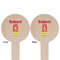 Robot Wooden 6" Food Pick - Round - Double Sided - Front & Back