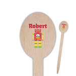 Robot Oval Wooden Food Picks (Personalized)
