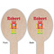 Robot Wooden Food Pick - Oval - Double Sided - Front & Back