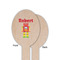 Robot Wooden Food Pick - Oval - Single Sided - Front & Back