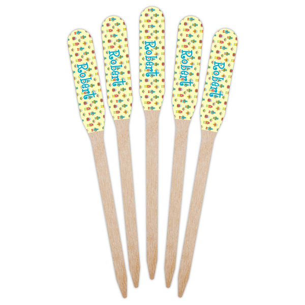 Robot Wooden Food Pick - Paddle - Fan View