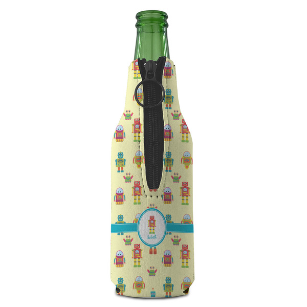 Robot Zipper Bottle Cooler - BACK (bottle)