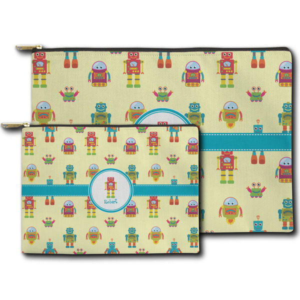 Robot Zippered Pouches - Size Comparison