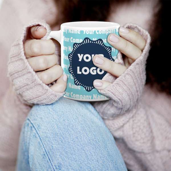 Logo & Company Name 11oz Coffee Mug - LIFESTYLE