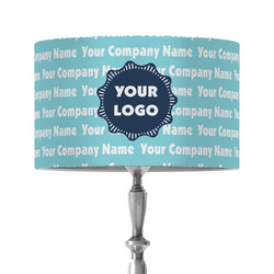 Logo & Company Name 12" Drum Lamp Shade - Fabric