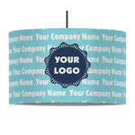 Logo & Company Name 12" Drum Pendant Lamp - Fabric