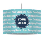 Logo & Company Name 12" Drum Pendant Lamp - Fabric