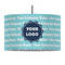 Logo & Company Name 12" Drum Pendant Lamp - Fabric