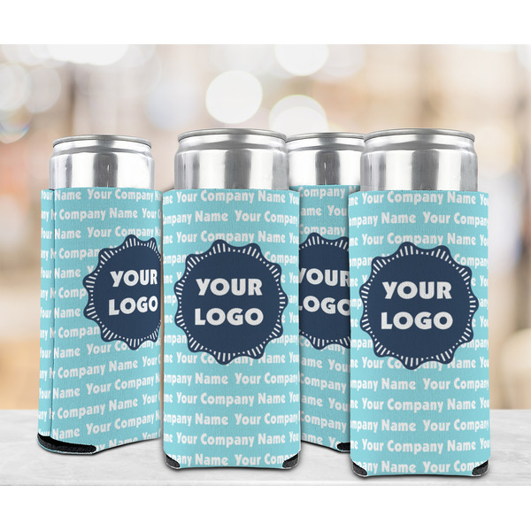 Logo & Company Name 12oz Tall Can Sleeve - Set of 4 - LIFESTYLE
