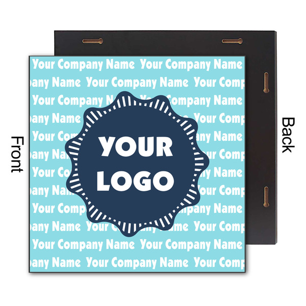 Logo & Company Name 12x12 Wood Print - Front & Back View