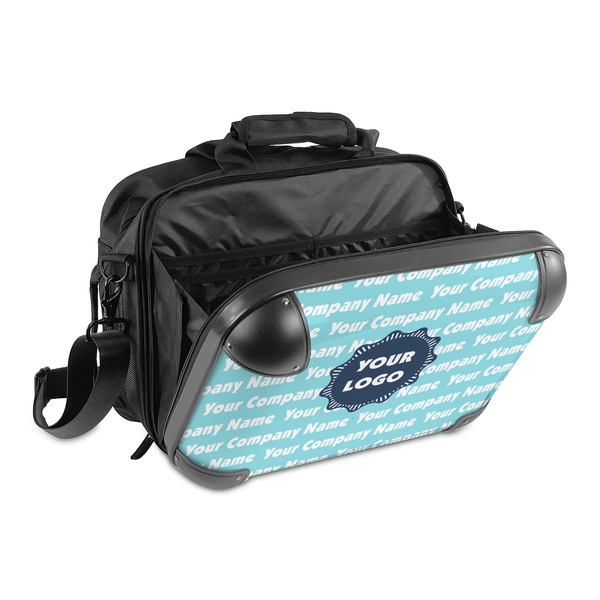 Logo & Company Name 15" Hard Shell Briefcase - Open
