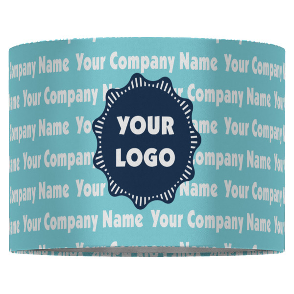 Logo & Company Name 16" Drum Lampshade - FRONT (Fabric)