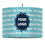 Logo & Company Name 16" Drum Pendant Lamp - Fabric