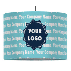 Logo & Company Name 16" Drum Pendant Lamp - Fabric