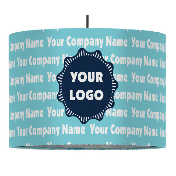 Logo & Company Name 16" Drum Lampshade - PENDANT (Fabric)