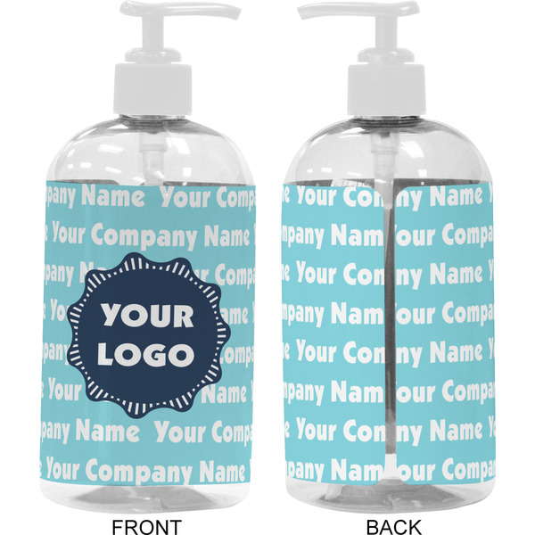 Logo & Company Name 16 oz Plastic Liquid Dispenser- Approval- White