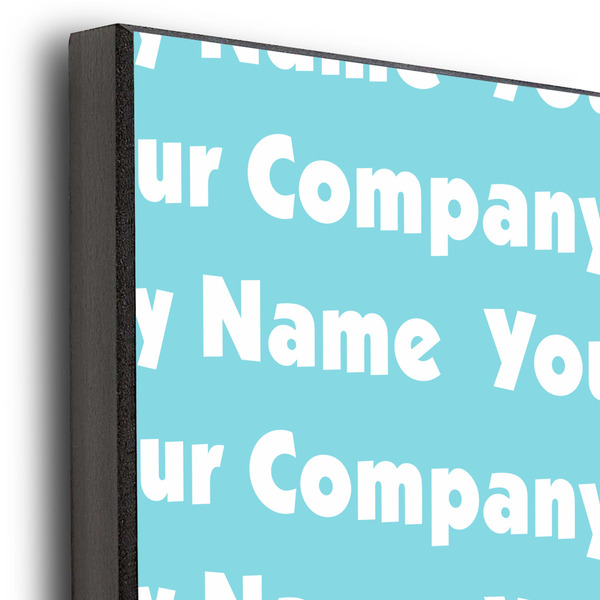 Logo & Company Name 16x20 Wood Print - Closeup