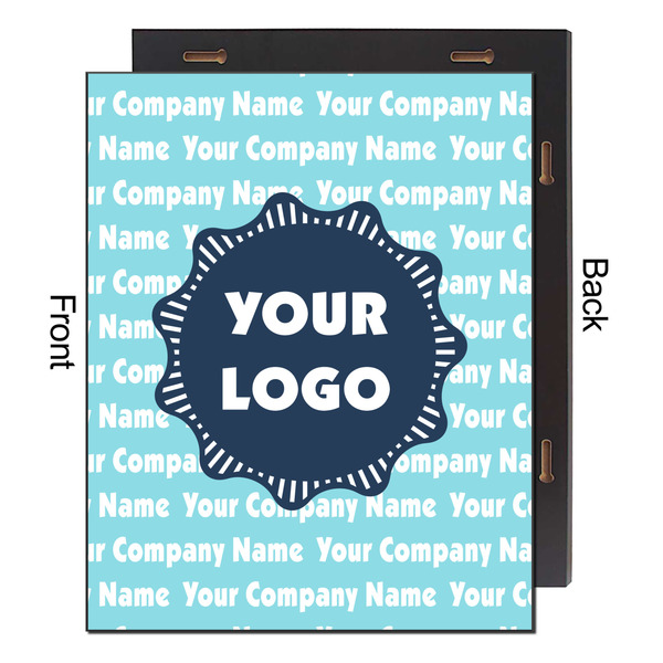 Logo & Company Name 16x20 Wood Print - Front & Back View