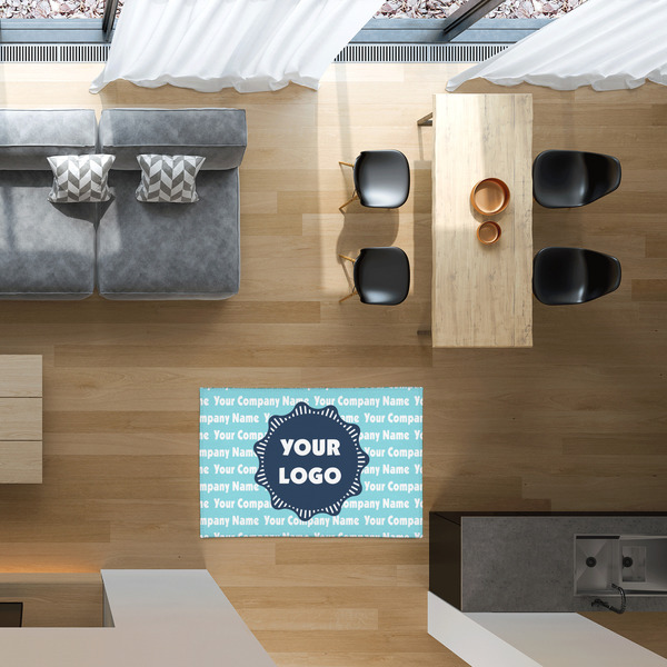 Logo & Company Name 2'x3' Indoor Area Rugs - IN CONTEXT