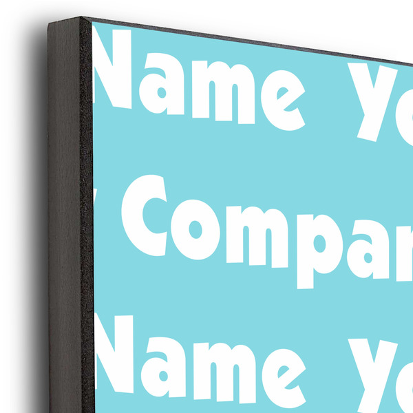 Logo & Company Name 20x30 Wood Print - Closeup