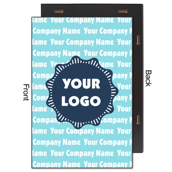 Logo & Company Name 20x30 Wood Print - Front & Back View