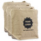 Logo & Company Name 3 Reusable Cotton Grocery Bags - Front View