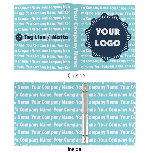 Logo & Company Name 3 Ring Binders - Full Wrap - 1" - APPROVAL