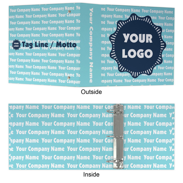Logo & Company Name 3 Ring Binders - Full Wrap - 3" - APPROVAL